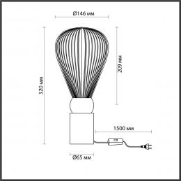 Изображение продукта Настольная лампа Odeon Light Exclusive Elica 5402/1T 